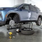 QuickJack used for wheels off maintenance