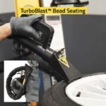 TurboBlast™ bead seater on the Ranger R76ATR delivers a strong, focused air burst to quickly seat stubborn tire beads on performance wheels