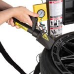 Detailed look at the R980DP tire changer turbo blast bead seater delivering powerful air bursts to quickly seat stubborn beads on wide and low-profile tires. SKU 5140174.