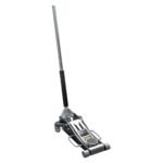 Ranger 4000ALX aluminum racing floor jack is low-profile when lowered