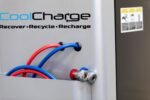 Ranger CoolCharge AC recovery machine hose connections and quick couplers shown on model 5150025 detail view.