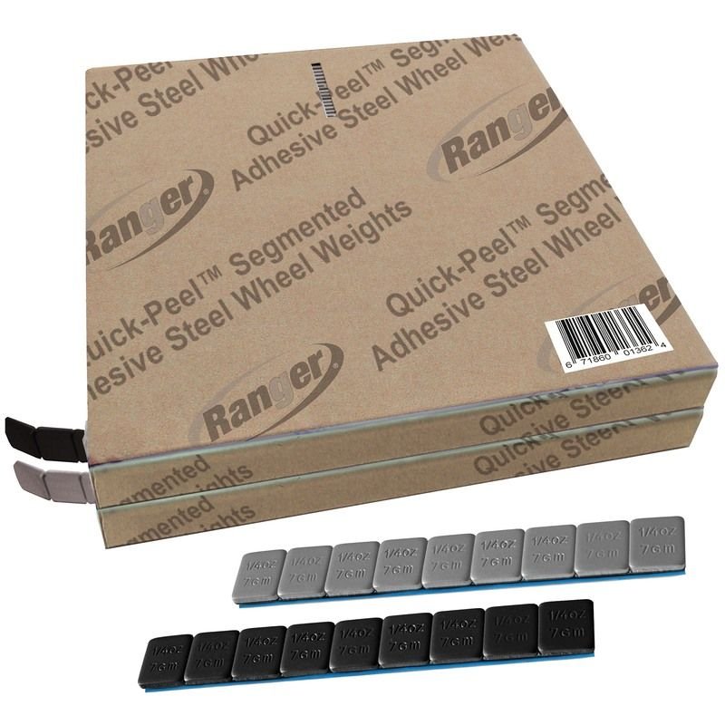 Ranger Tape Wheel Weights Ranger Adhesive Tape Weights Combo Silver Black 5150230