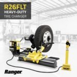 Hero image of the Ranger R26FLT heavy-duty tire changer built for commercial truck tires, powered by a 3 HP 220V motor and designed for high-volume professional tire shops. SKU 5140137.