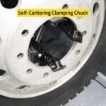 The Ranger R26FLT self-centering clamping chuck provides secure, balanced mounting for large truck and commercial wheels, improving efficiency and safety during tire service. SKU 5140137.