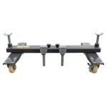 Rear view of Ranger RCD-2V car dollies. 4,400-lb capacity design built for effortless vehicle movement in tight garages. SKU 5150409.