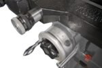 Close-up of the RL-8500’s micrometer feed dial and crossfeed assembly for accurate rotor and drum cuts