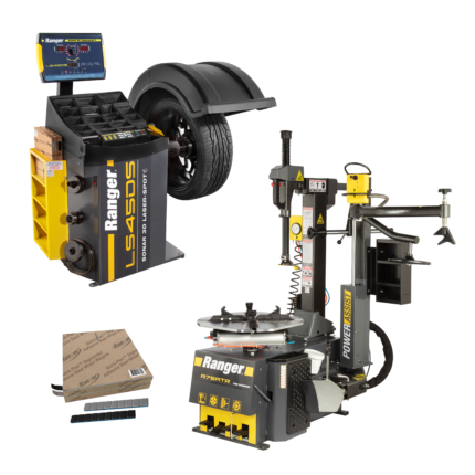 R76ATR 220V wheel balancer with LS45DS system tape weight rolls and training kit