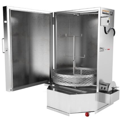 Interior view of the Ranger RS-500DS parts washer featuring a heavy-duty rotating turntable and adjustable parts tree for flexible component cleaning setups