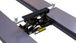 Heavy-duty RBJ-25000 rolling bridge jack capable of lifting 25,000 lbs., ideal for wheel service on trucks, buses, and commercial fleet vehicles.