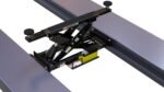 RJ9W 9,000-lb. capacity rolling bridge jack with rubber contact pads and stackable adapters for professional four-post lift setups.