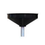 Close-up view of the Ranger RD-9G oil drain’s large black funnel, designed for efficient fluid capture during vehicle service