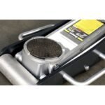 Close-up of the RFJ-4000AL’s rubber-textured lift pad designed for secure, non-slip contact with vehicle lift points