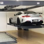 Side by side platform car parking residential garage