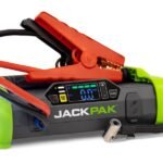 JackPak Ultra 2500A jump starter with removable clamps in action