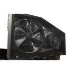 High airflow cooling fan on BendPak V-Max air compressor helps regulate temperatures for reliable shop air output.